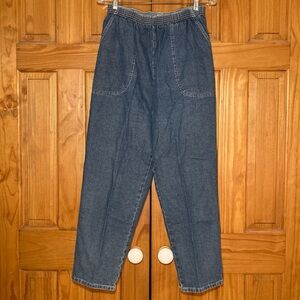 NWOT Vintage Classic Elements Petite Denim Pull On Pants Size 14P